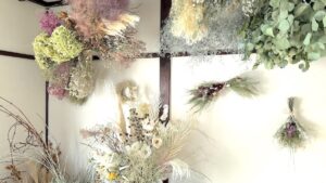 北海道鶴居村にあるドライフラワーショップIZURUのアトリエ
